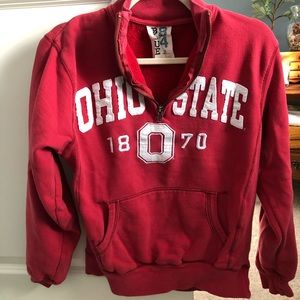 Ohio State University Quarter Zip Sweatshirt Small